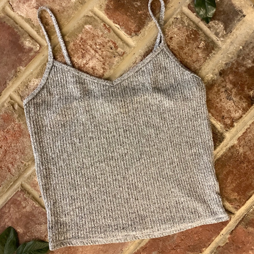 Knit cropped tank top